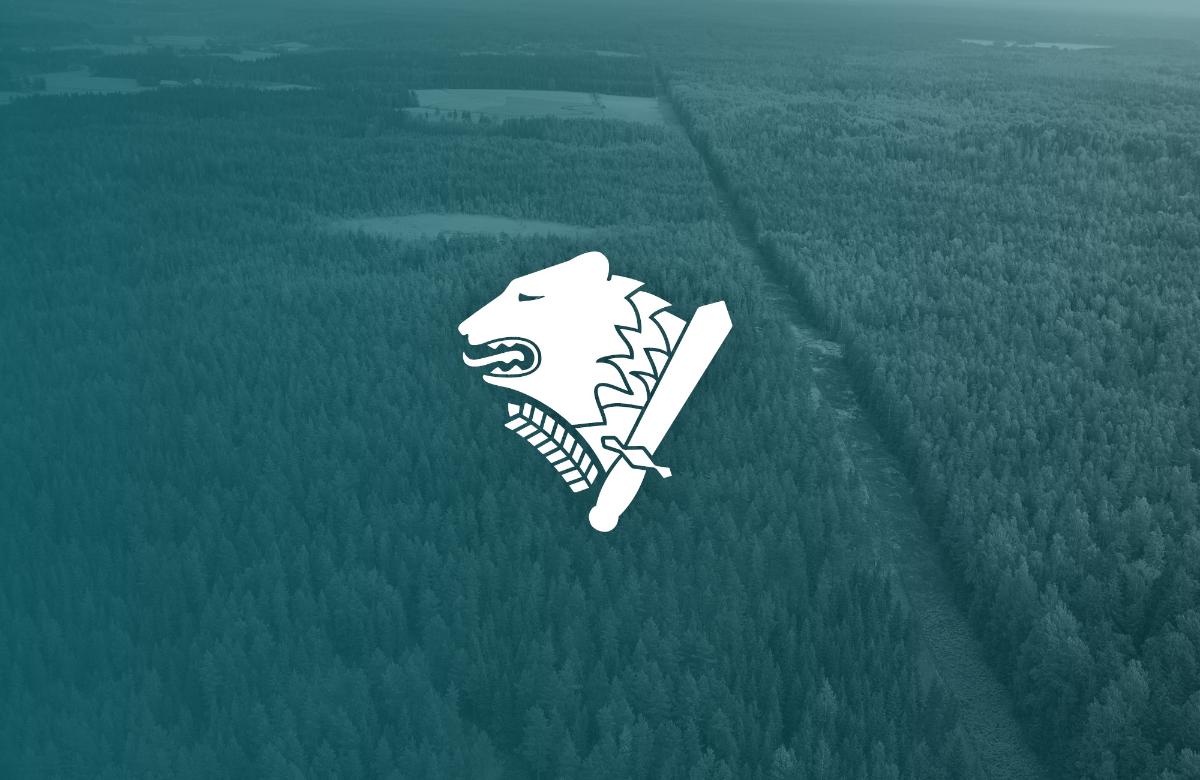 Raja-logo tummanvihreällä taustalla