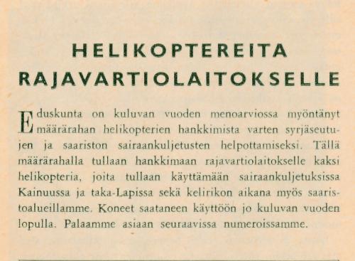 Tidningsurklipp från tidningen Rajajääkäri.
