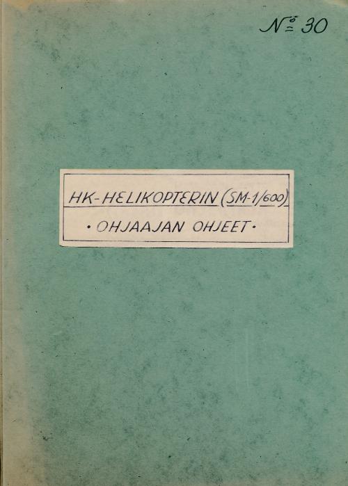 The front cover of the helicopter operator’s manual.