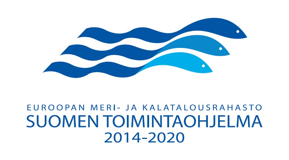 Euroopan meri- ja kalatalousrahaston logo ja EU:n lippu.