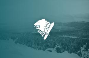 Illustration the bear emblem of the Finnish Border Guard.