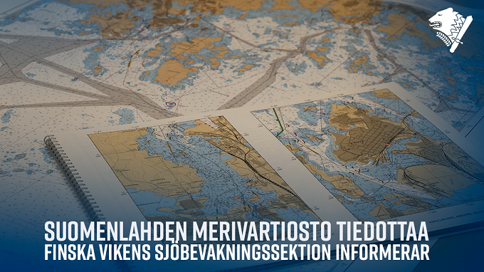 merivartiosto tiedottaa tekstillä varustettu kuva.