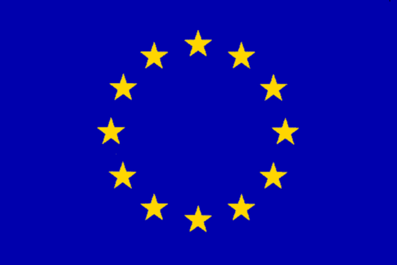 The flag of the Eropean Union.